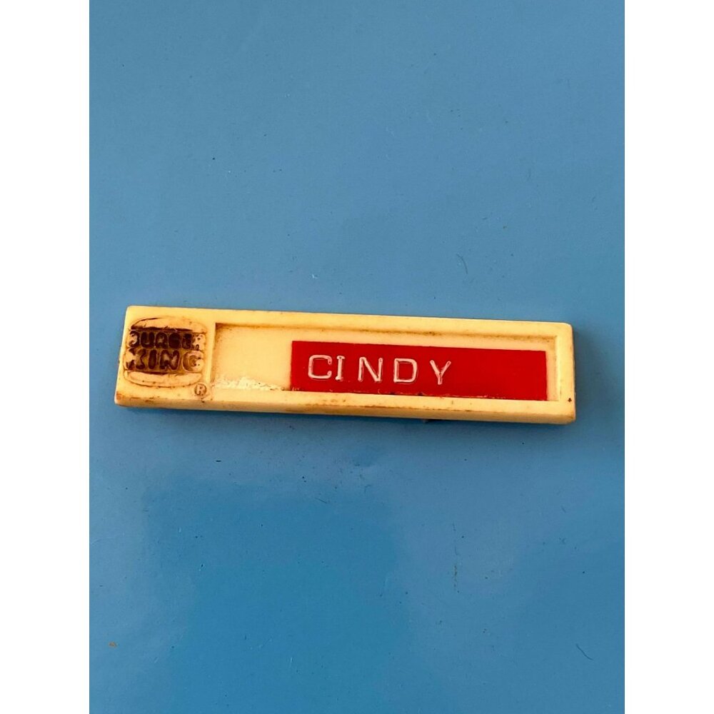 Rare Vintage 70s - 80s Burger King Blank Employee Name Tag ID Badge Fast Food